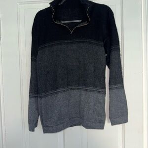 Men's Black and Gray Sweater